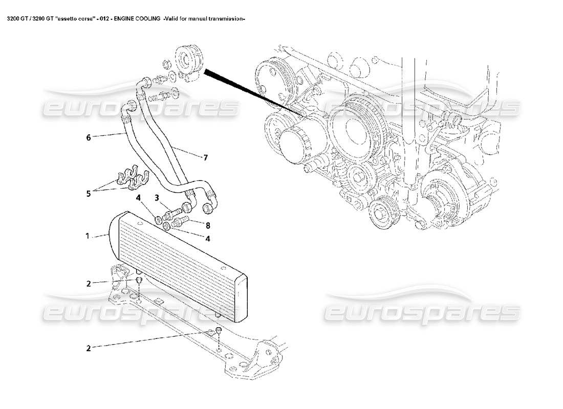 a part diagram from the Maserati 3200 GT/GTA/Assetto Corsa parts catalogue