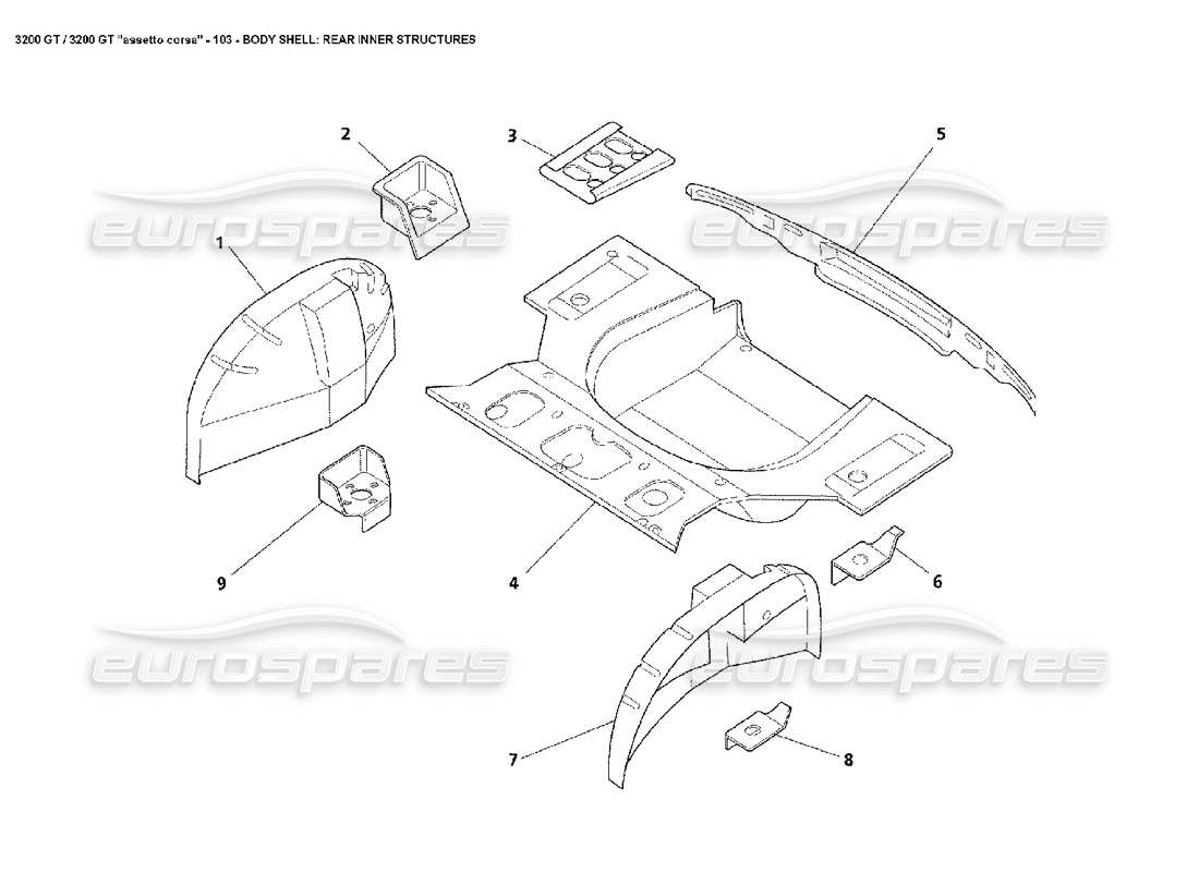VIEW PARTS DIAGRAMS FROM THE MASERATI 3200 PARTS CATALOGUE a part diagram from the maserati 3200 parts catalogue