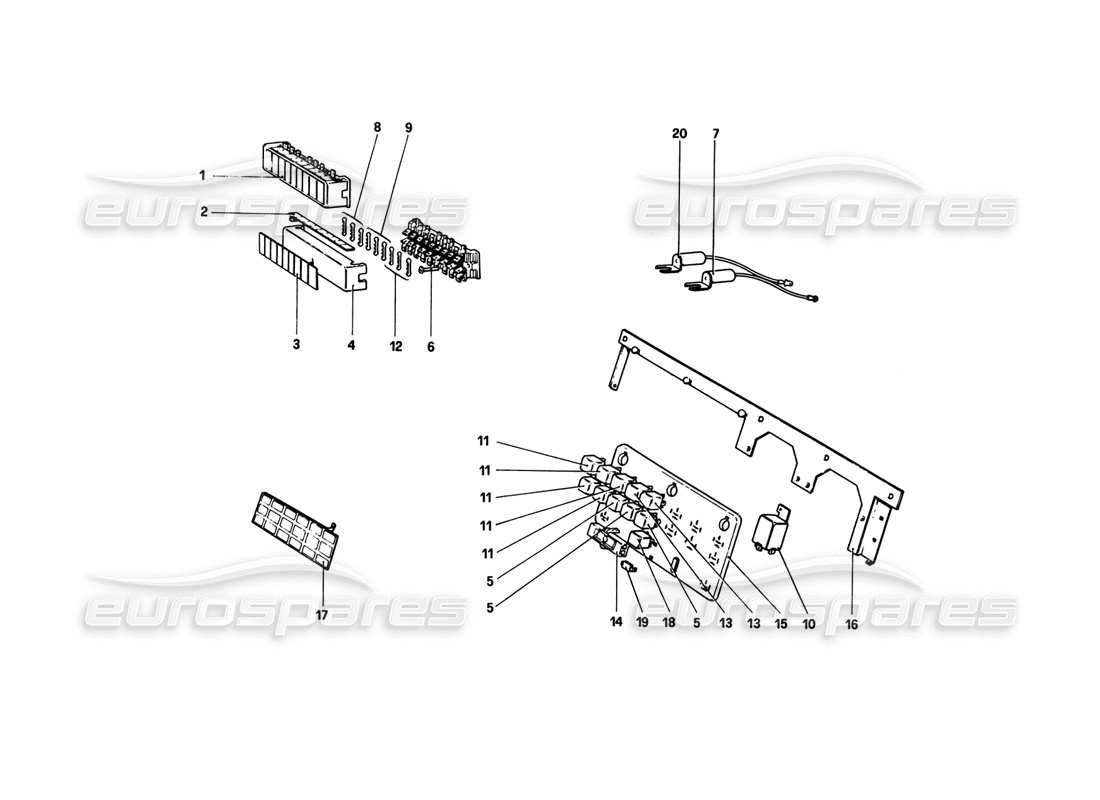 a part diagram from the ferrari 308 parts catalogue