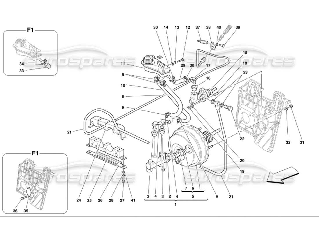 a part diagram from the ferrari 360 parts catalogue