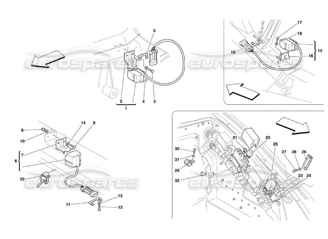 a part diagram from the Ferrari 360 Challenge Stradale parts catalogue