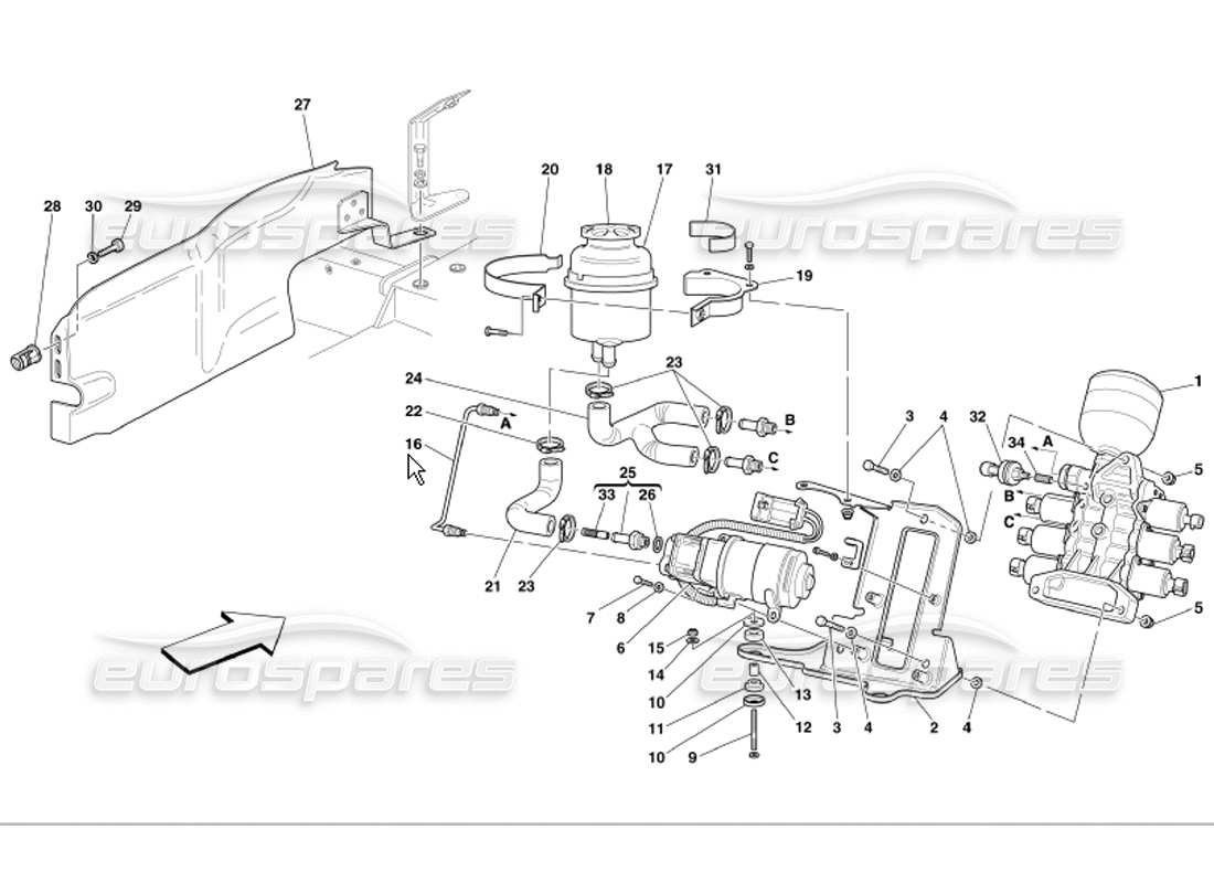 a part diagram from the Ferrari 360 Modena parts catalogue