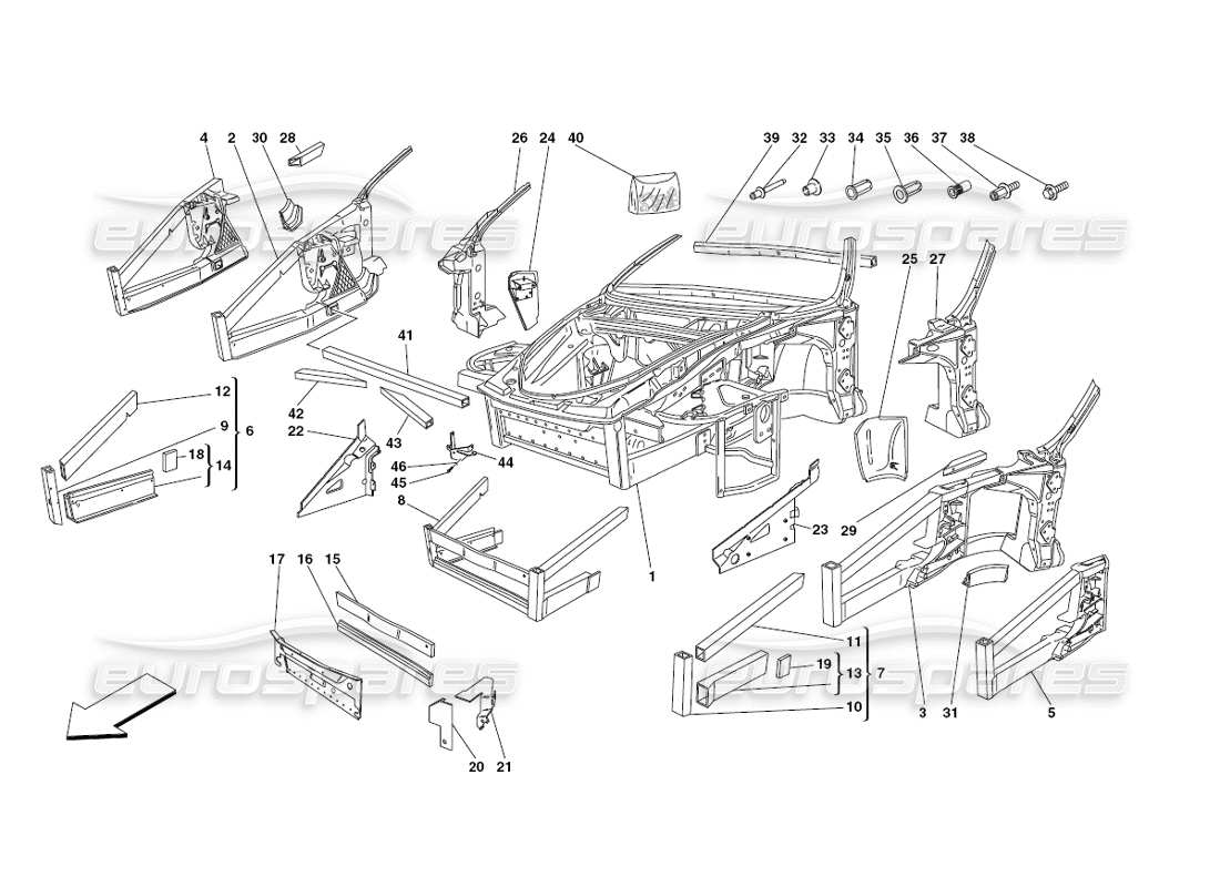 a part diagram from the Ferrari 430 Challenge (2006) parts catalogue