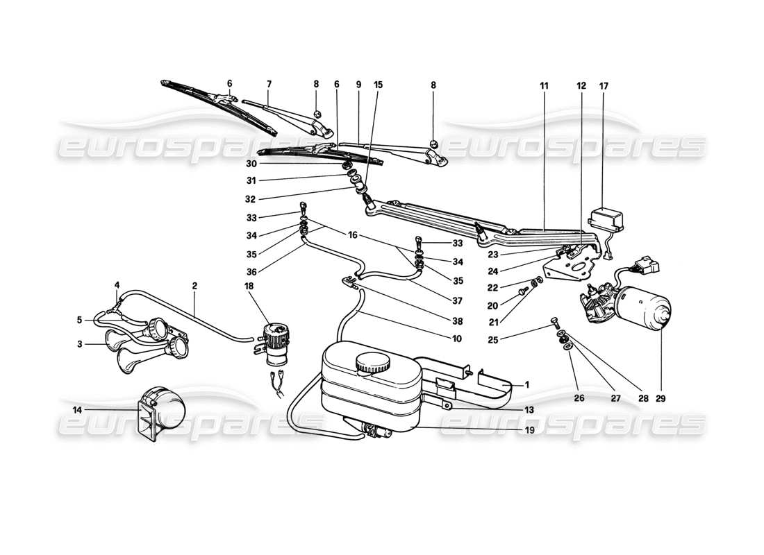 a part diagram from the Ferrari 308 GTB (1980) parts catalogue