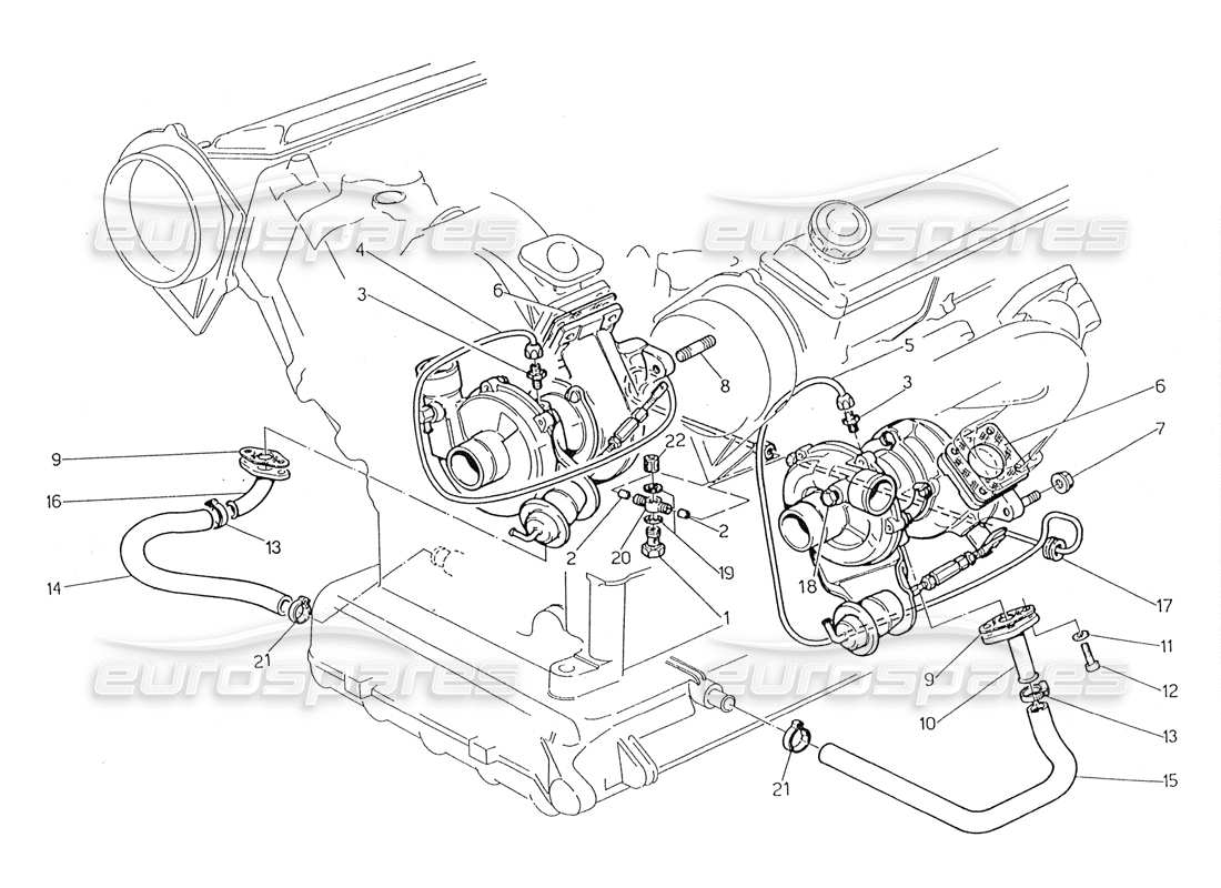 a part diagram from the maserati biturbo (1983-1995) parts catalogue