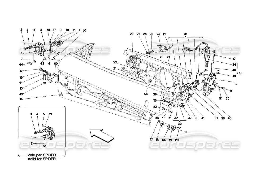 a part diagram from the ferrari 348 parts catalogue