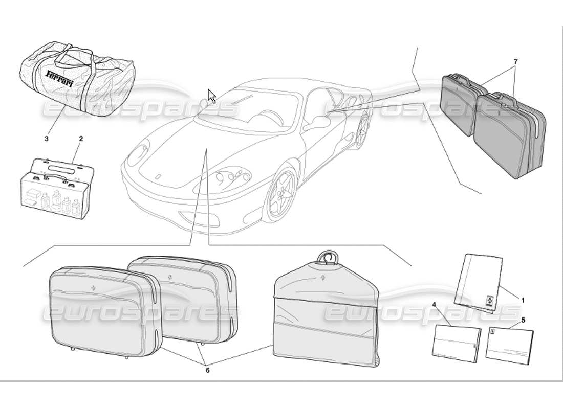 a part diagram from the ferrari 360 modena parts catalogue