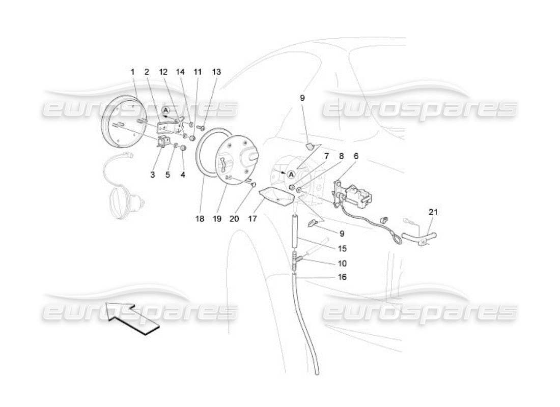 a part diagram from the Maserati QTP. (2005) 4.2 parts catalogue