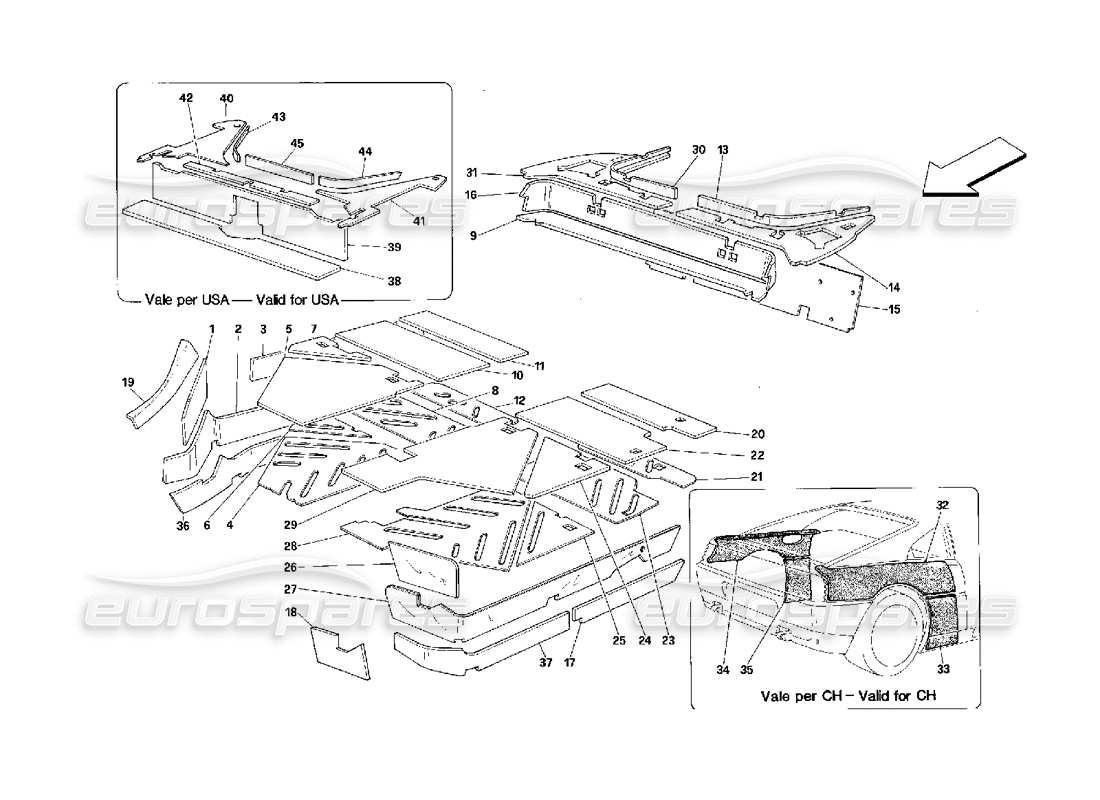 a part diagram from the ferrari 348 parts catalogue