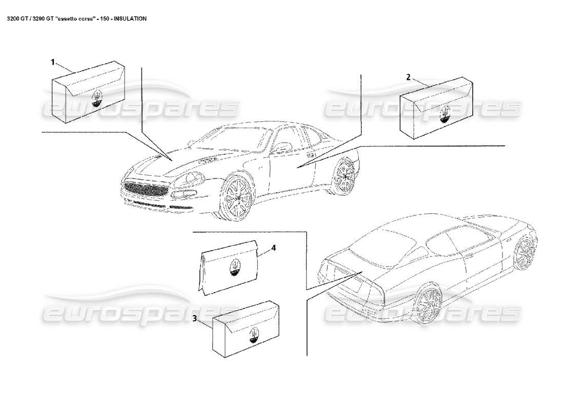a part diagram from the maserati 3200 parts catalogue