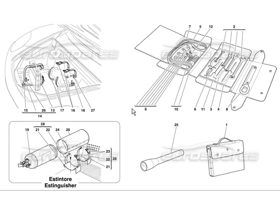 a part diagram from the Ferrari 360 Modena parts catalogue