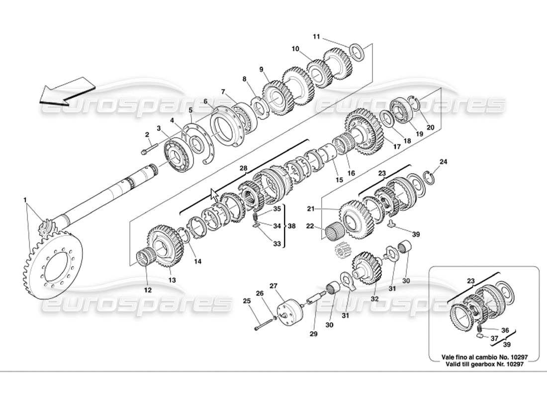 a part diagram from the Ferrari 360 Modena parts catalogue