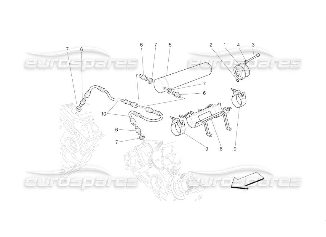 a part diagram from the maserati qtp. (2007) 4.2 f1 parts catalogue