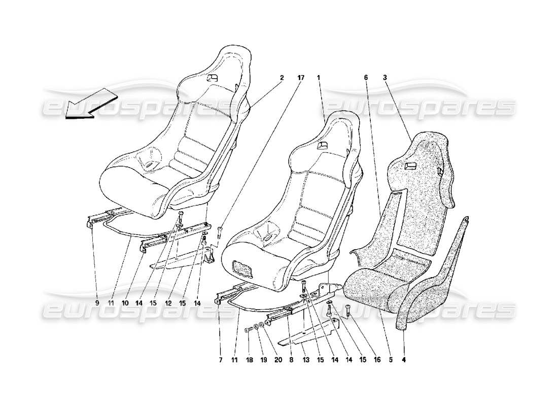 a part diagram from the ferrari 348 parts catalogue