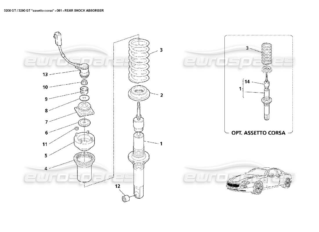 a part diagram from the Maserati 3200 GT/GTA/Assetto Corsa parts catalogue