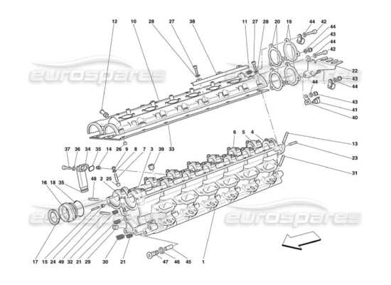 a part diagram from the ferrari 575 parts catalogue