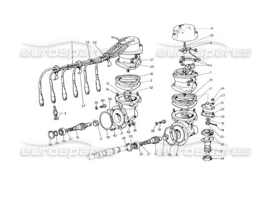 a part diagram from the ferrari 400 gt (mechanical) parts catalogue