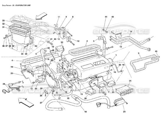 a part diagram from the ferrari enzo parts catalogue