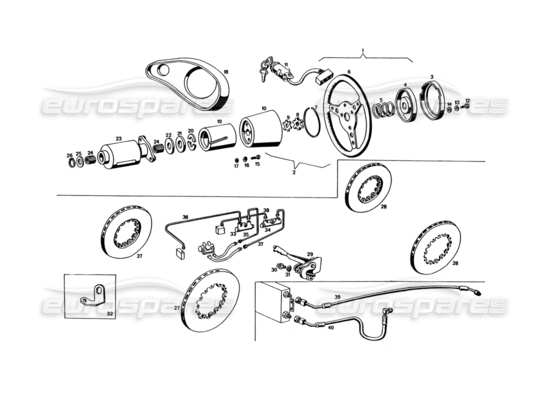 a part diagram from the maserati bora parts catalogue