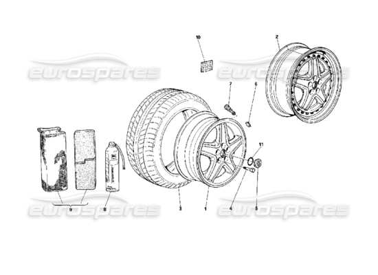 a part diagram from the ferrari 512 parts catalogue