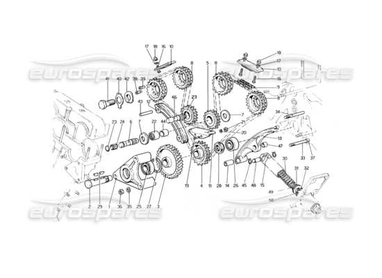 a part diagram from the ferrari 400 gt (mechanical) parts catalogue