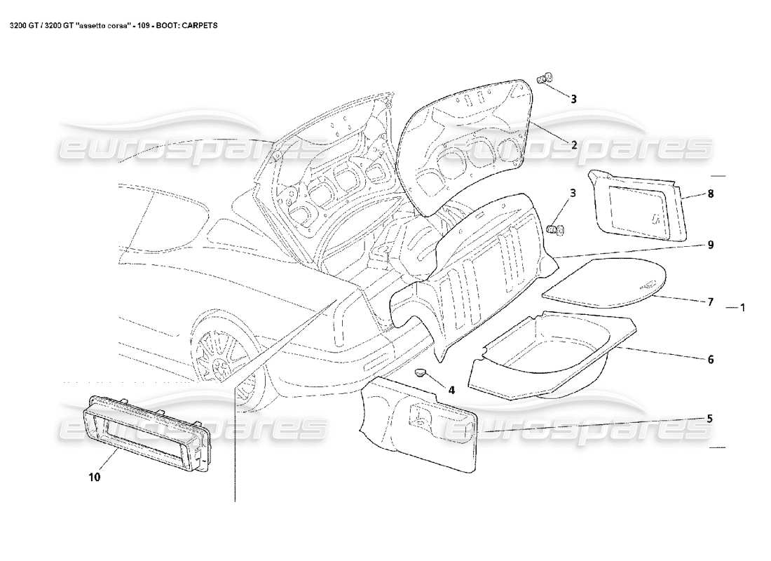 VIEW PARTS DIAGRAMS FROM THE MASERATI 3200 PARTS CATALOGUE a part diagram from the maserati 3200 parts catalogue