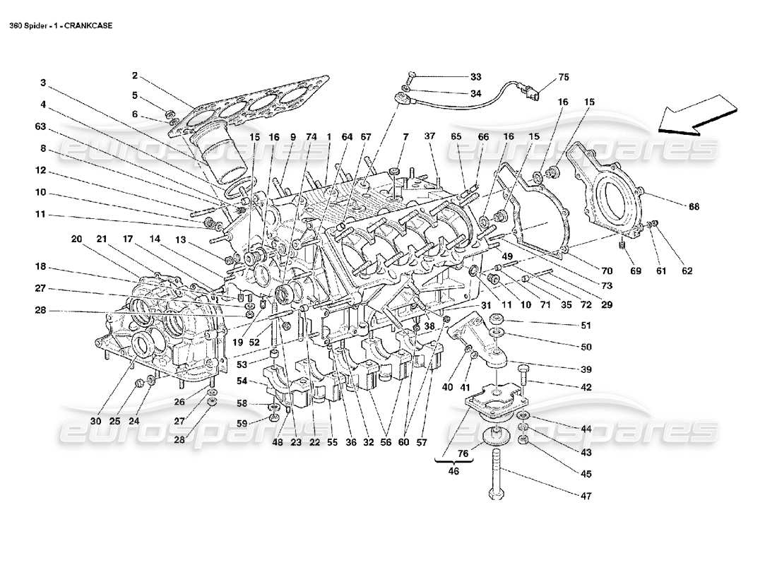 a part diagram from the ferrari 360 parts catalogue