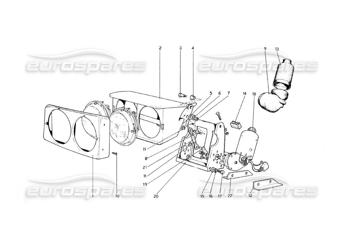 a part diagram from the ferrari 308 gt4 dino (1979) parts catalogue