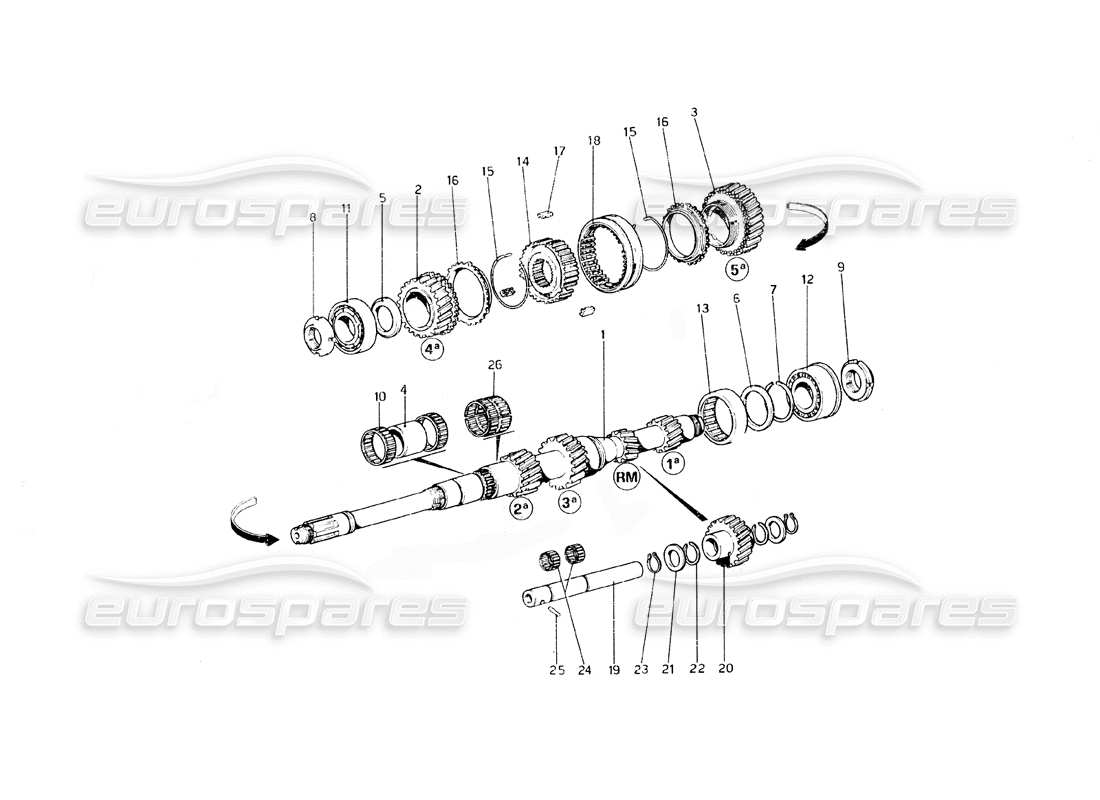 a part diagram from the Ferrari 308 GT4 Dino (1979) parts catalogue