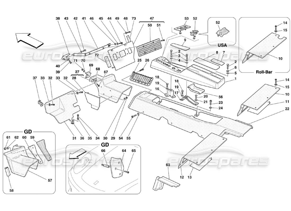 a part diagram from the ferrari 360 parts catalogue