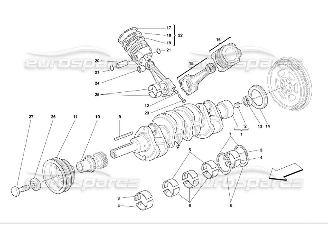 a part diagram from the Ferrari 360 Modena parts catalogue