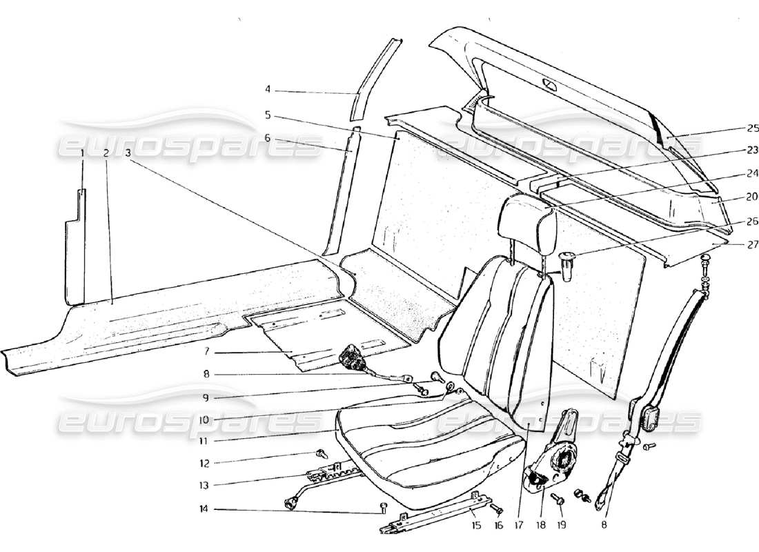 a part diagram from the ferrari 308 parts catalogue