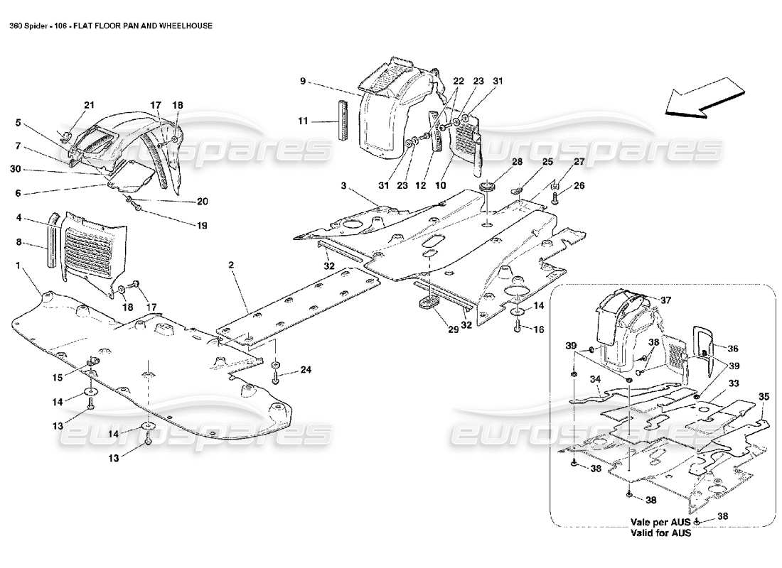 a part diagram from the Ferrari 360 Spider parts catalogue