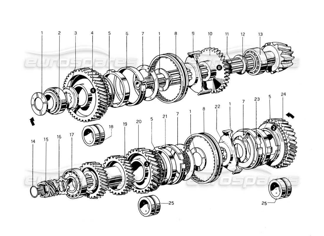 a part diagram from the ferrari 275 parts catalogue