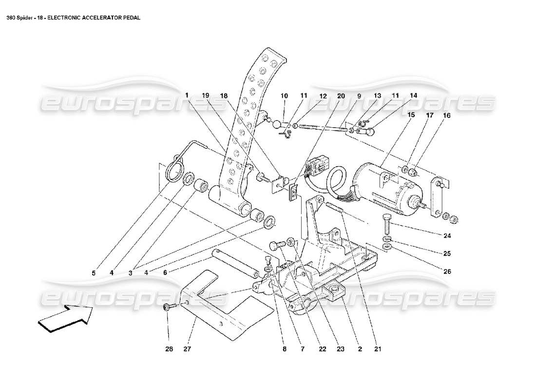 a part diagram from the ferrari 360 parts catalogue