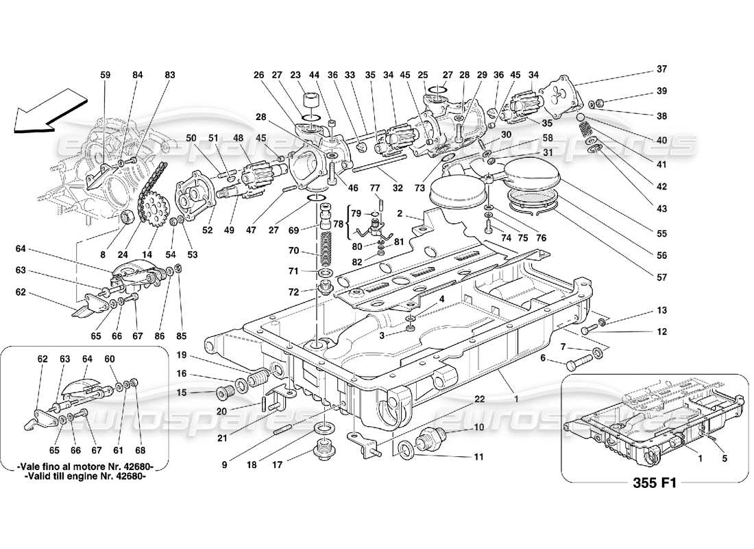 a part diagram from the ferrari 355 parts catalogue
