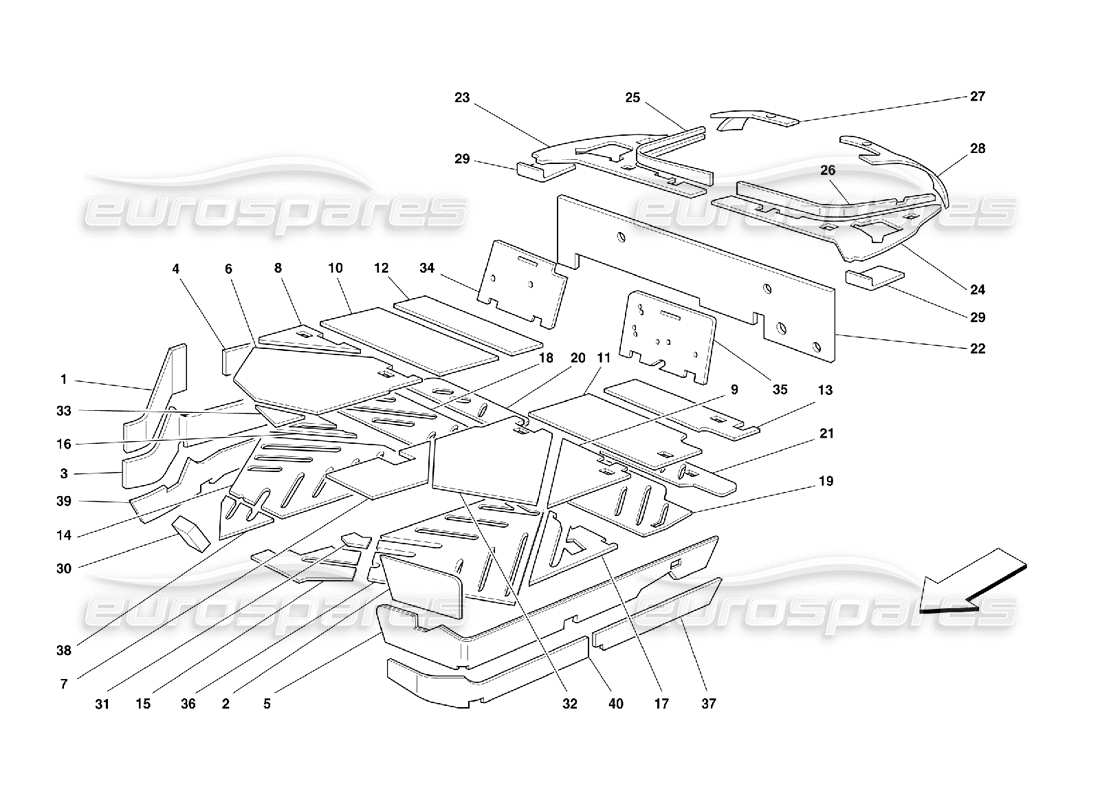 a part diagram from the Ferrari 355 (5.2 Motronic) parts catalogue