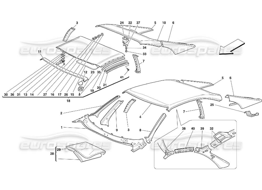 a part diagram from the ferrari 355 parts catalogue