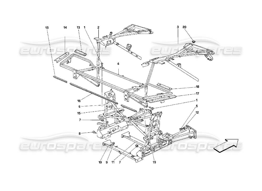 VIEW PARTS DIAGRAMS FROM THE FERRARI 348 PARTS CATALOGUE a part diagram from the ferrari 348 parts catalogue