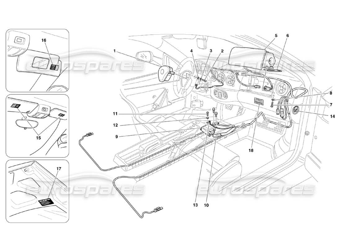 a part diagram from the ferrari 360 parts catalogue