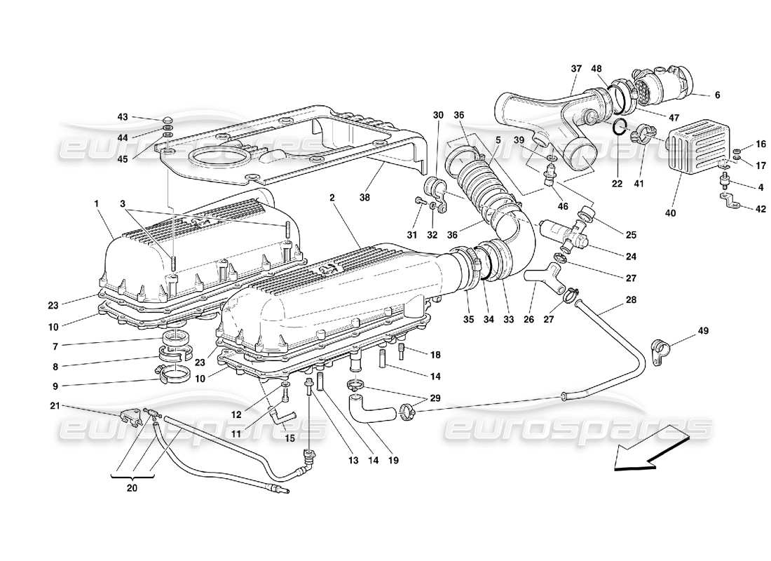 a part diagram from the ferrari 355 parts catalogue