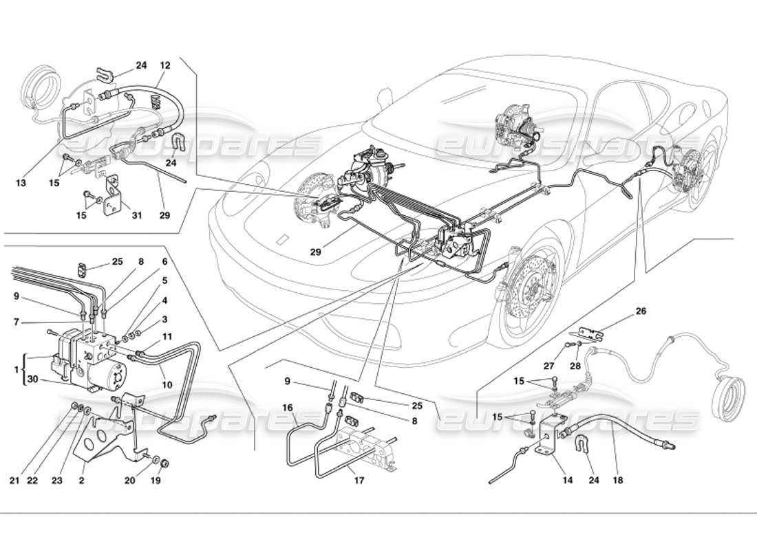 a part diagram from the Ferrari 360 Modena parts catalogue