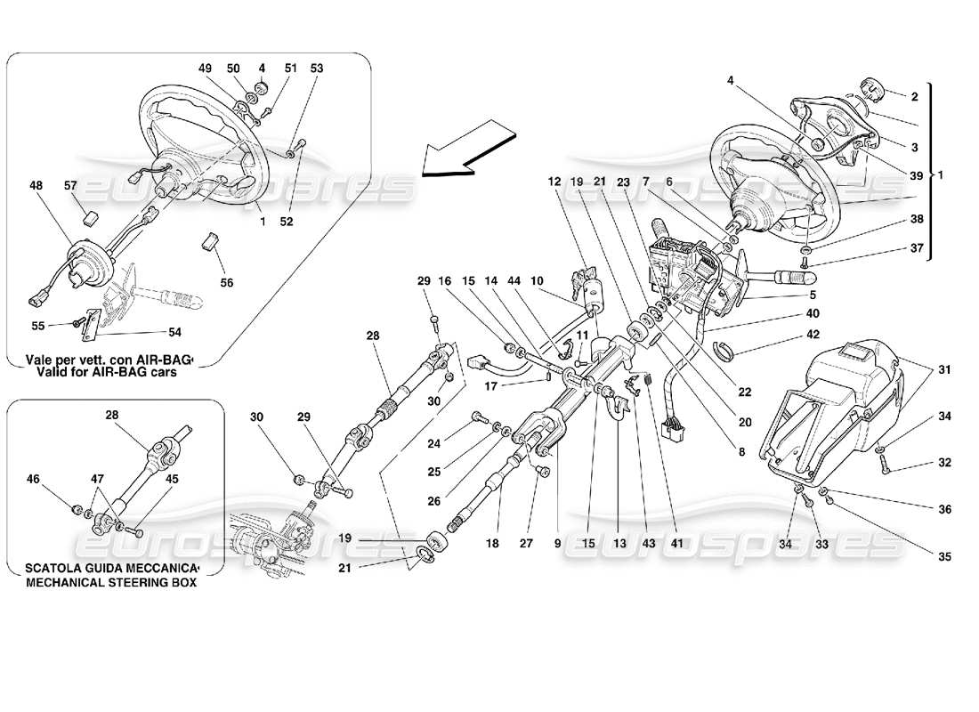 a part diagram from the ferrari 355 parts catalogue