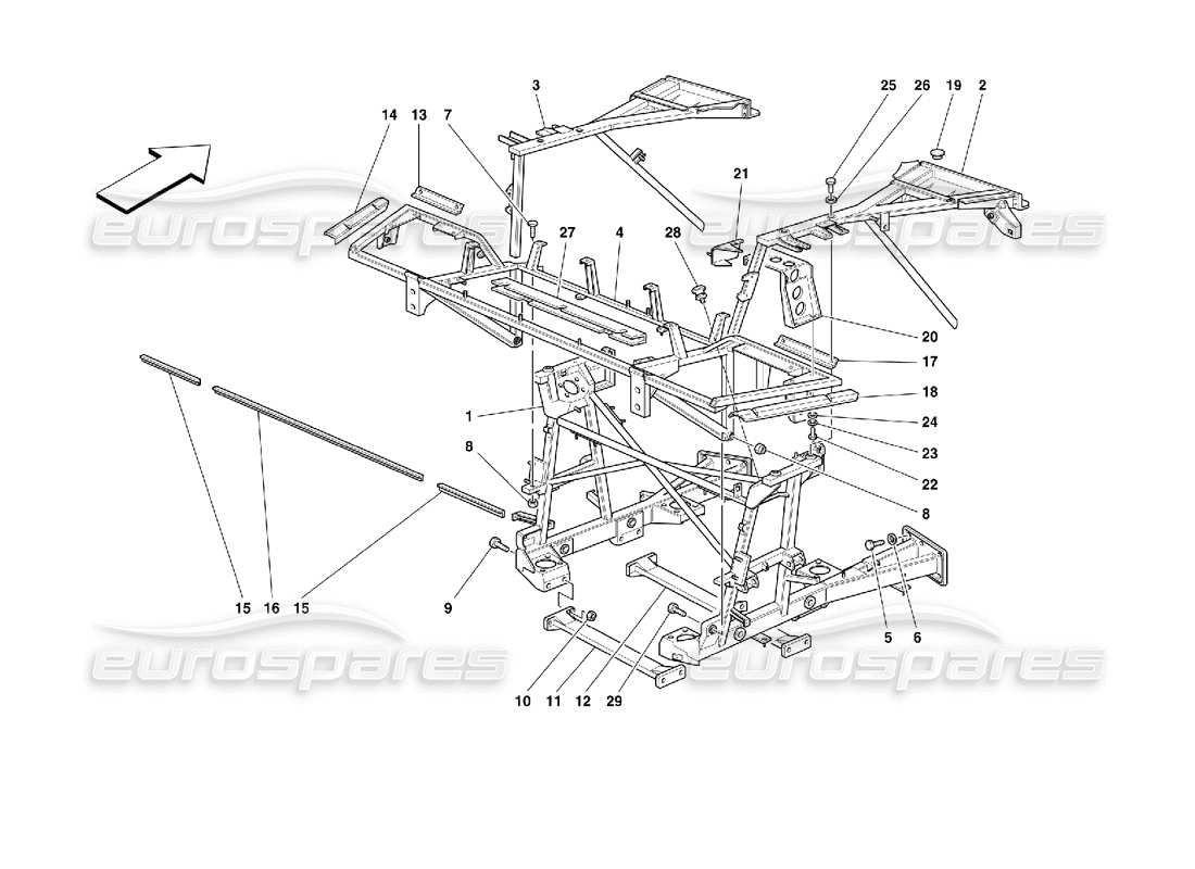 VIEW PARTS DIAGRAMS FROM THE FERRARI 355 PARTS CATALOGUE a part diagram from the ferrari 355 parts catalogue