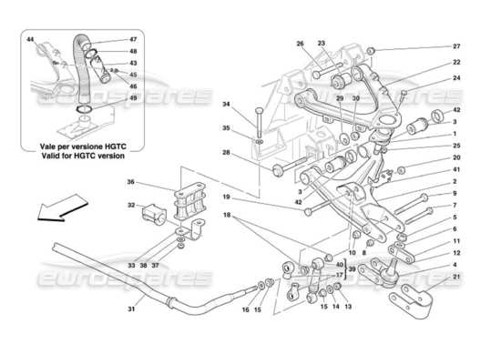 a part diagram from the ferrari 575 parts catalogue