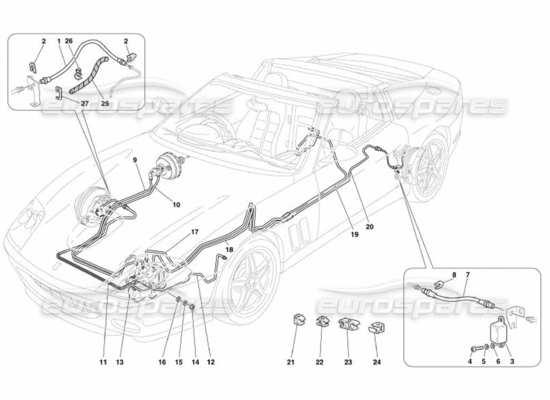 a part diagram from the ferrari 575 parts catalogue