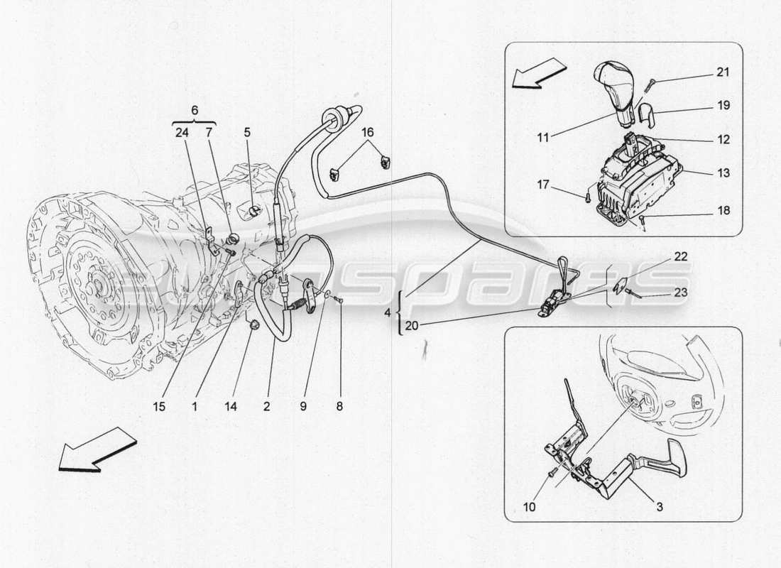maserati qtp. v8 3.8 530bhp 2014 auto driver controls for automatic gearbox parts diagram