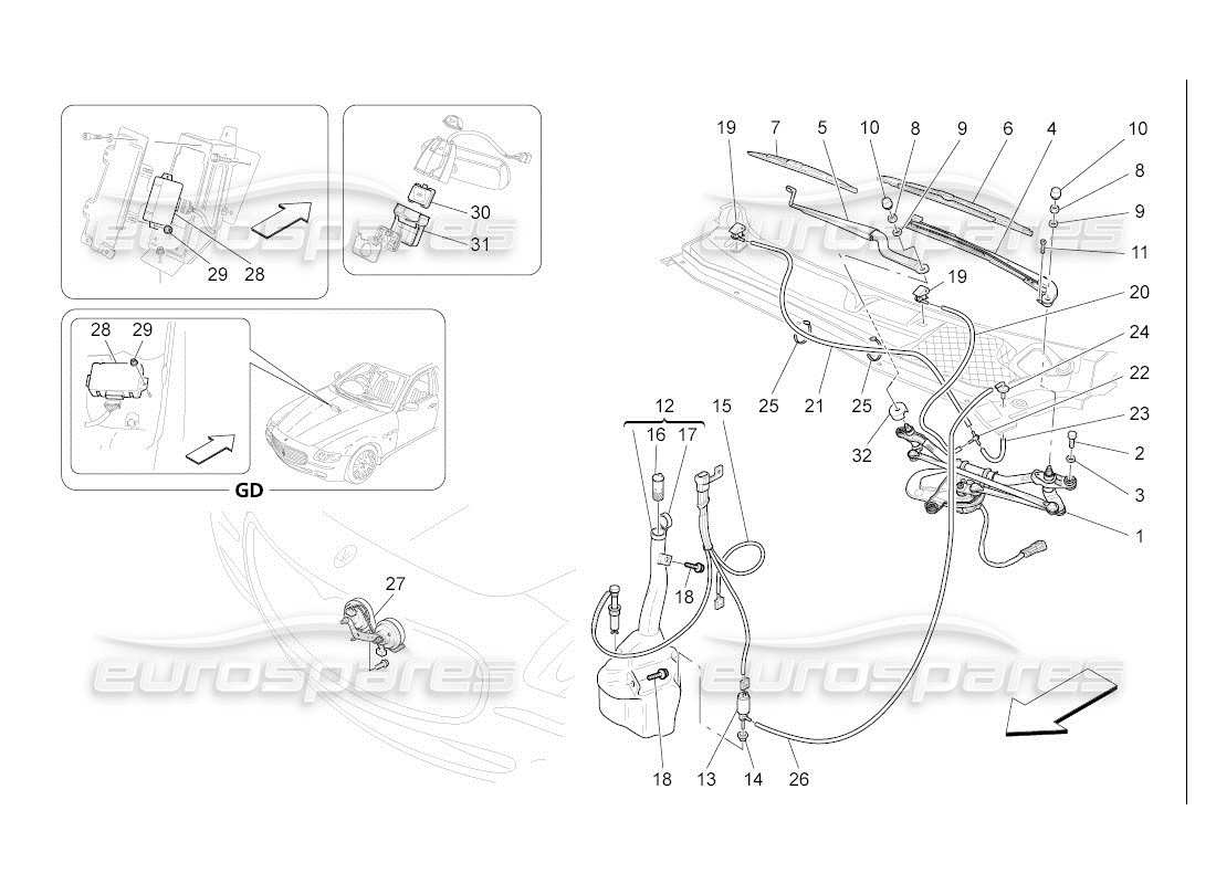 maserati qtp. (2007) 4.2 auto external vehicle devices parts diagram