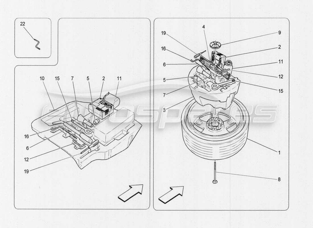 maserati qtp. v8 3.8 530bhp auto 2015 standard tools provided parts diagram