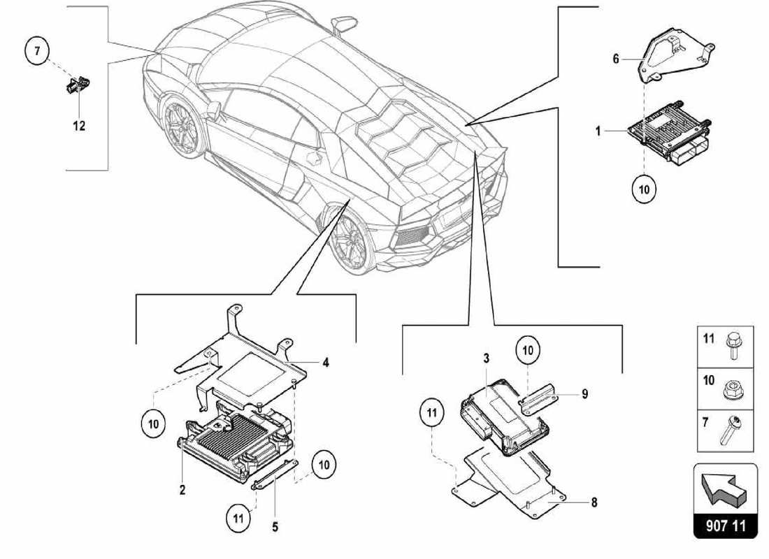 lamborghini centenario spider electronic control units parts diagram